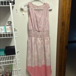 GAP Pink Sleeveless V-neck Maxi Sundress